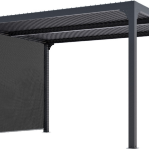 Pergola bioclimatique Habrita PER36R30RBIW en aluminium 10,80m2 toit écru ouverture manuel