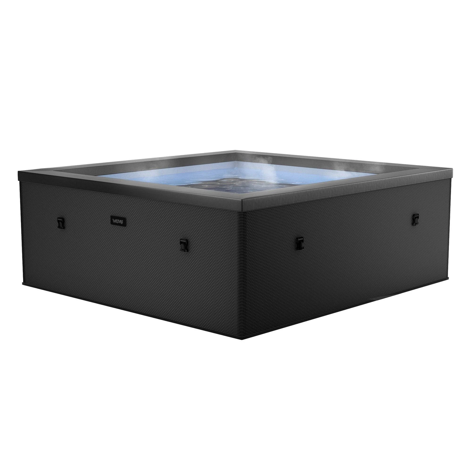 download (60) Spa gonflable carré en mousse Wave Garda pour 4 à 6 personnes – Noir – Image 1