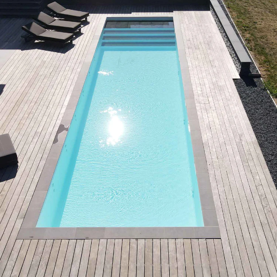 download (79) Kit piscine complet couloir de nage – auto construction - 8,00 x 3,00 / Argent – Image 1